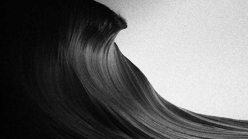 Black and white wave photo by Trent Mitchell