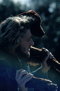 Nat Young and one of his Irish setters (1970)